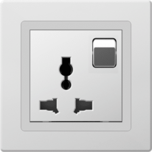 3 Pin Universal Socket with Switch