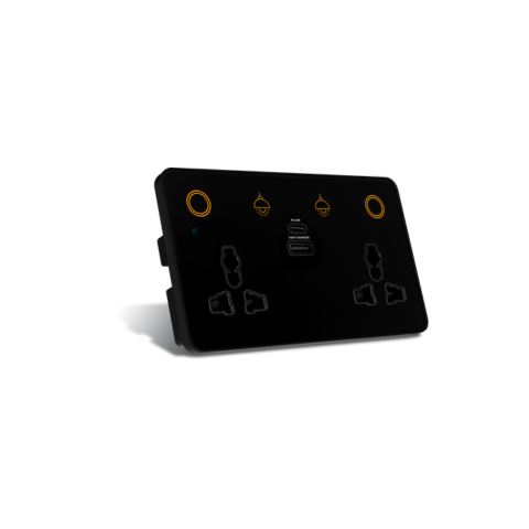Smart 2Gang & Socket & PD20W (DGS02PD02-4M-PRO)